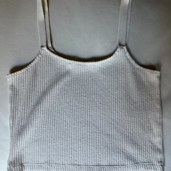 MANGO Rib Knit Camisole in Cream - Picture 2 of 3